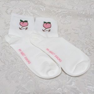 Fruit Socks! (Peach socks)